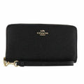 Coach F53834 Long Zip Around Wallet Signature Leather Black Japan New