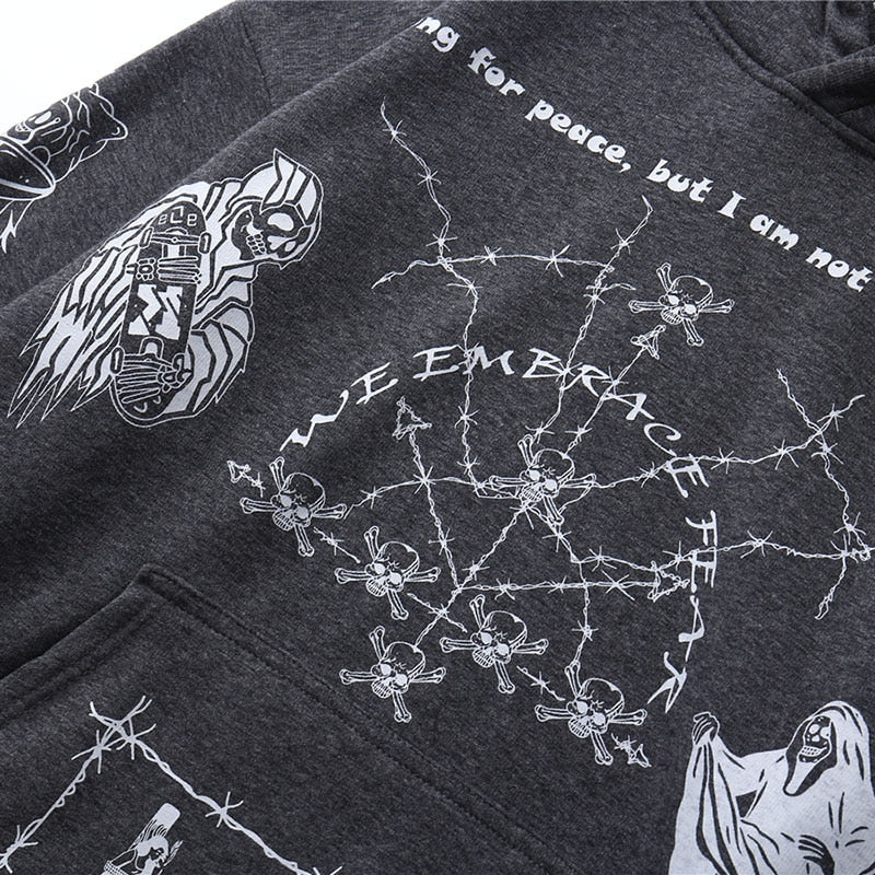 Cross Eyed Streetwear Graphic Hoodie