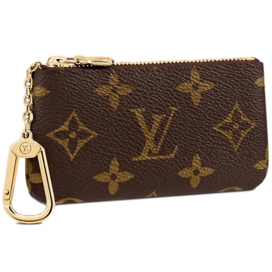 Louis Vuitton Key Pouch M62650 Monogram Canvas Coin Card Holder with Key Ring