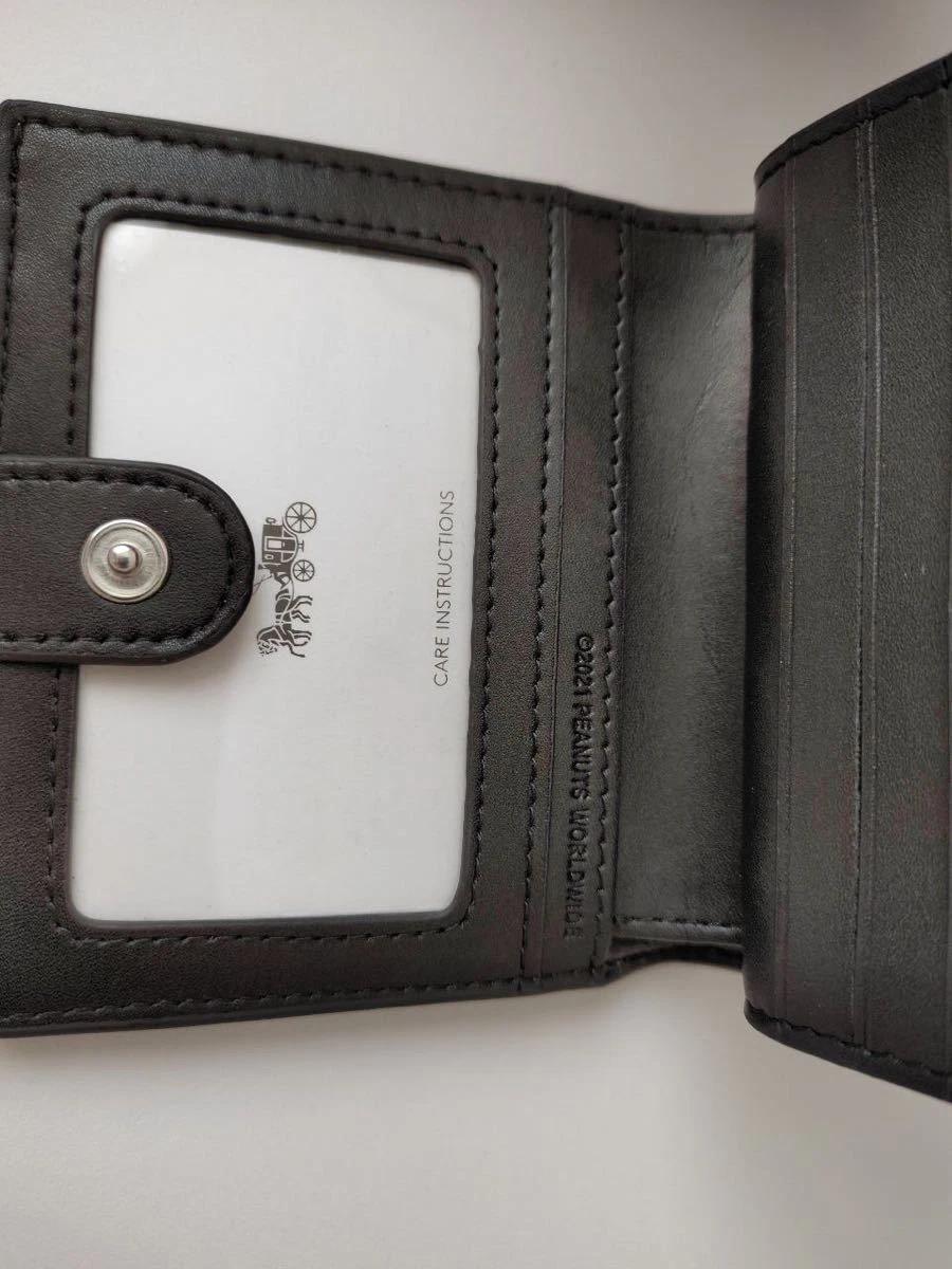 Coach x Peanuts Snap Wallet in Signature Canvas with Snoopy Print CBN32 NWT